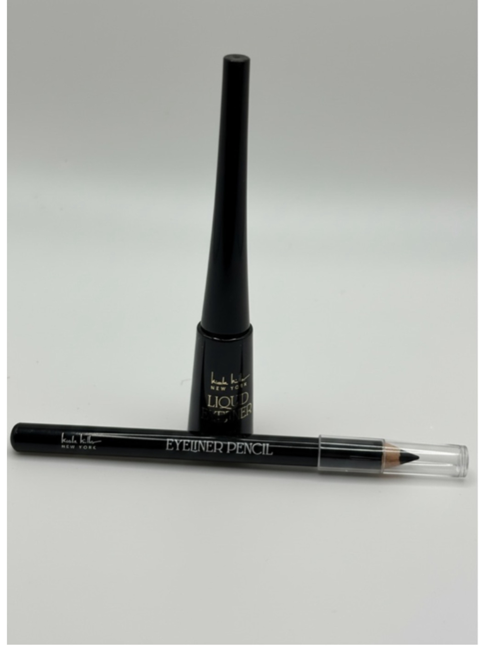 Nicole Miller New York Liquid Eyeliner + Eyeliner Pencil Black Set New No Box